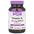 Bluebonnet Nutrition, витамин D3, 125 мкг 5000 МЕ, 100 мягких таблеток