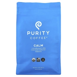 Purity Coffee, Calm, цельные бобы, без кофеина, 340 г (12 унций)