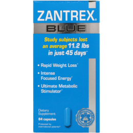 Zantrex, Zantrex Blue, быстрая потеря веса, 84 капсулы