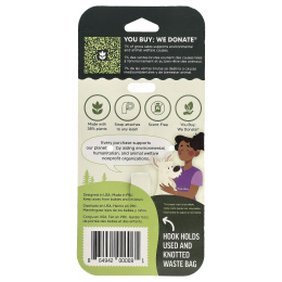 Original Poop Bags, дозатор, зеленый, без запаха, 1 дозатор, 15 пакетиков