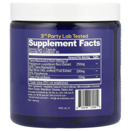 Natural Stacks, Ресвератрол +, 60 веганских капсул