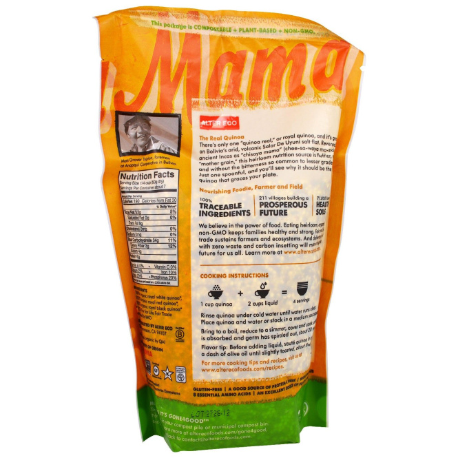 Alter Eco, Традиционная органическая радужная киноа, 12 унций (340 г)