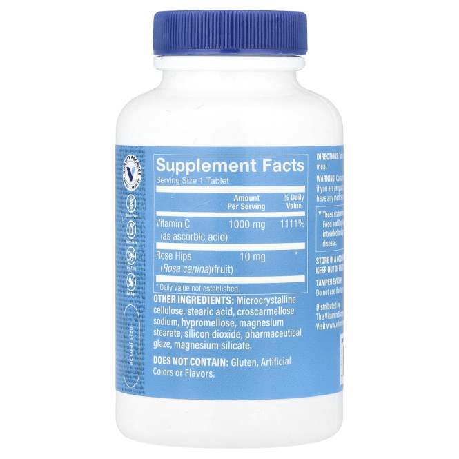 The Vitamin Shoppe, витамин C с шиповником, 100 таблеток