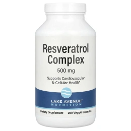 Lake Avenue Nutrition, комплекс с ресвератролом, 500 мг, 250 капсул