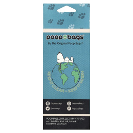 Original Poop Bags, Peanuts®, без запаха, 4 ролика, 15 пакетиков в каждом