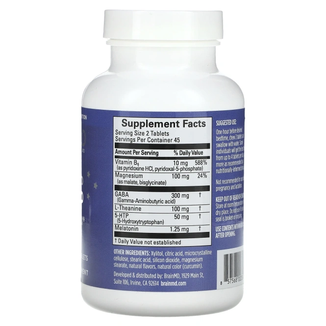 BrainMD, Положите Me To Sleep Naturally, 90 жевательных таблеток