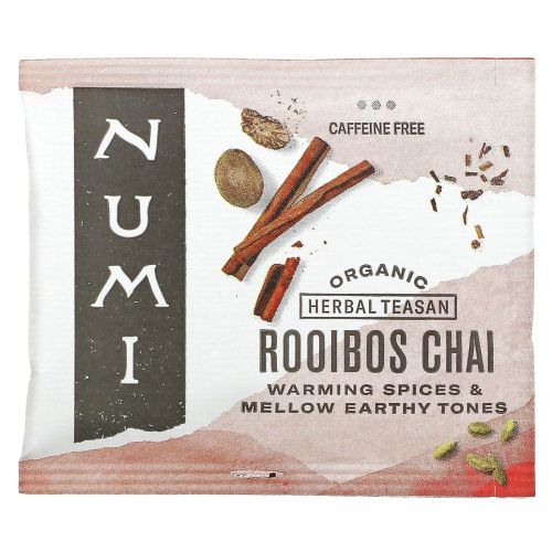 Numi Tea, Органические чаи, Herbal Teasans, ройбуш, без кофеина, 18 чайных пакетиков, 1,71 унц. (48,6 г)