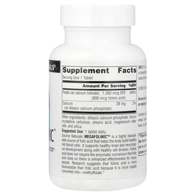 Source Naturals, MegaFolinic™, 800 мкг, 240 таблеток