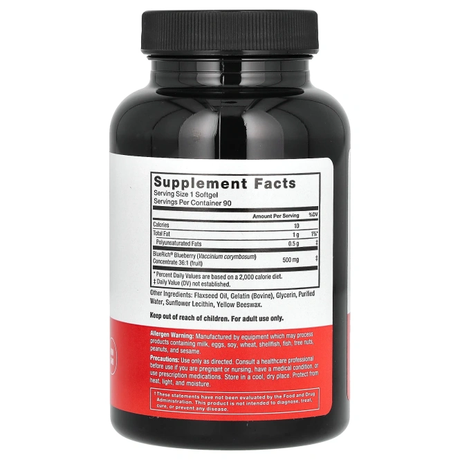 Force Factor, концентрат голубики, 500 мг, 90 капсул