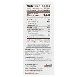 Jovial, Органические бездрожжевые крекеры с морской солью из пшеницы однозернянки, 4,5 унц. (128 г)