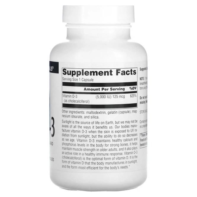 Source Naturals, Витамин D3, 5000 МЕ, 240 капсул