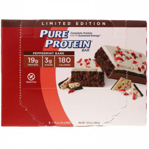 Pure Protein, Батончик с мятной коркой, 6 батончиков, 1,76 унц. (50 г) в каждом