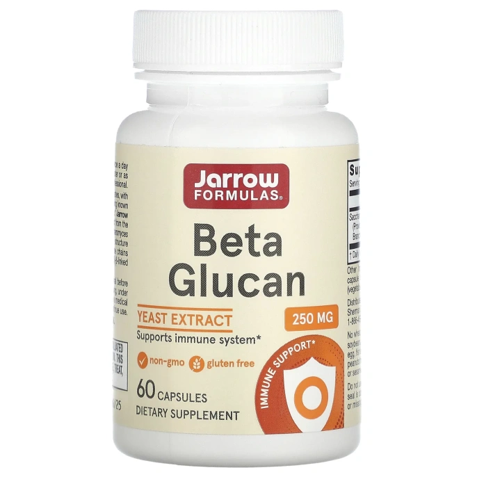 Jarrow Formulas, бета-глюкан, 250 мг, 60 капсул