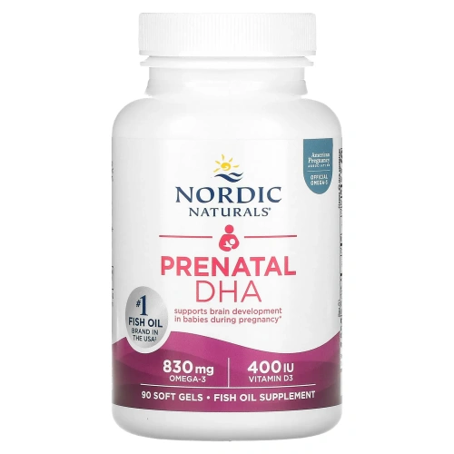 Nordic Naturals, Prenatal DHA, без ароматизаторов, 500 мг, 90 мягких капсул
