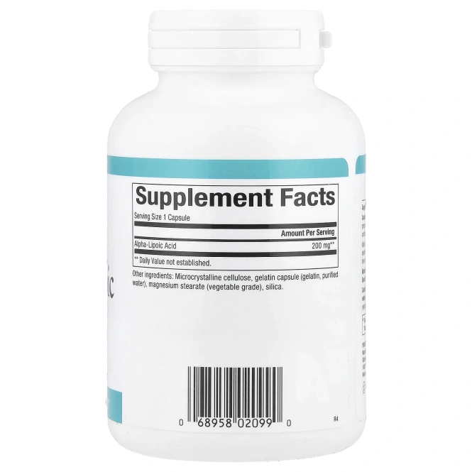 Natural Factors, Альфа-липоевая кислота, 200 мг, 120 капсул