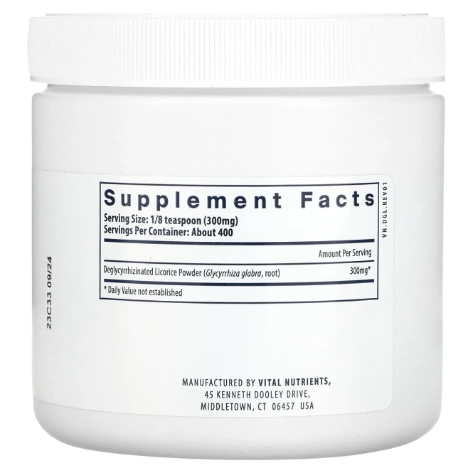 Vital Nutrients, DGL, порошок, 120 г (4 унции)