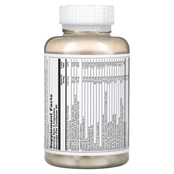 Solaray, Twice Daily Multi Energy (без железа) 120 капсул