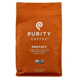 Purity Coffee, Protect, цельные бобы, легкая и средняя обжарка, 340 г (12 унций)