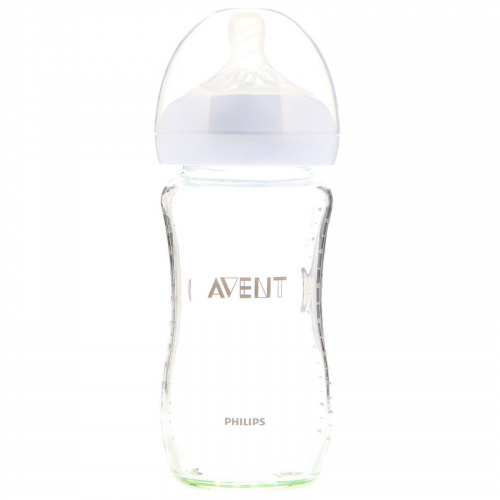 Philips Avent, Стеклянная бутылочка, для малышей от 1 месяца, 1 шт, 8 унц. (240 мл)