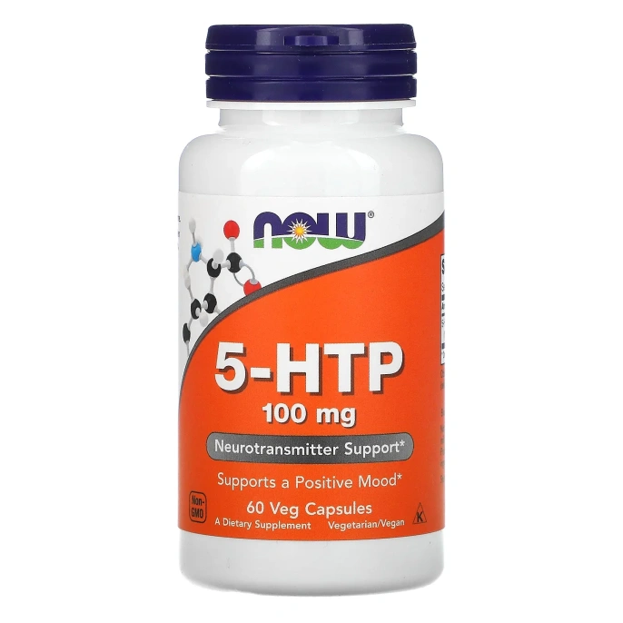 NOW 5-HTP 100 мг, 60 вегетарианских капсул