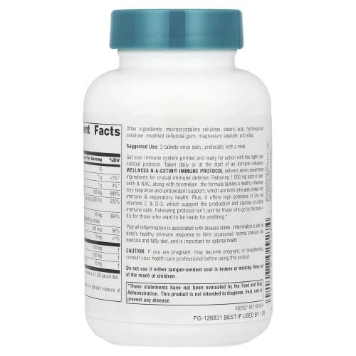 Source Naturals, Wellness NA-Cetin®, 60 таблеток
