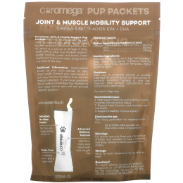 Coromega, Pup Packets, Поддержка подвижности суставов и мышц, 30 компрессов-пакетиков, по 2,6 мл каждый