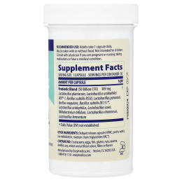 Enzymedica, пробиотик SubCulture™ от вздутия живота, 50 млрд, 30 капсул с отсроченным высвобождением