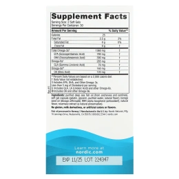 Nordic Naturals, Комплекс Omega Xtra, лимон, 1000 мг, 60 мягких таблеток