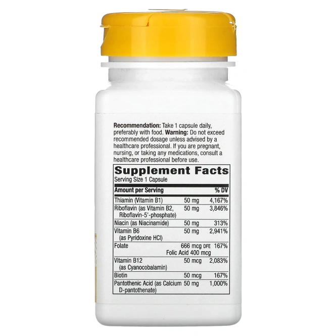 Nature's Way, комплекс витаминов B-50, 100 капсул