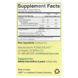 ChildLife Essentials, InfantBiotics, пробиотик, в жидкой форме, 2,6 млрд, 10,5 мл (0,36 жидк. унции) (2,6 млрд КОЕ в 8 каплях)