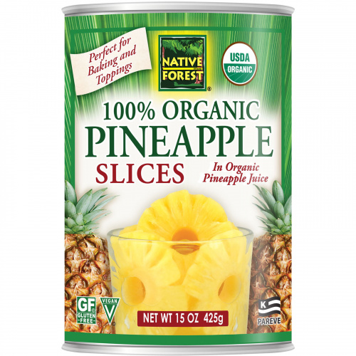 Native Forest, Edward & Sons, Native Forest, 100% Organic Pineapple Slices, 15 oz (425 g)