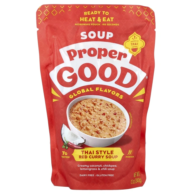 Proper Good, тайский стиль, суп из красного карри, средний, 340 г (12 унций)