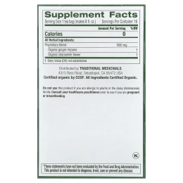 Traditional Medicinals, травяной чай, органический имбирь и ромашка, без кофеина, 16 упакованных чайных пакетиков, 24 г (0,85 унции)