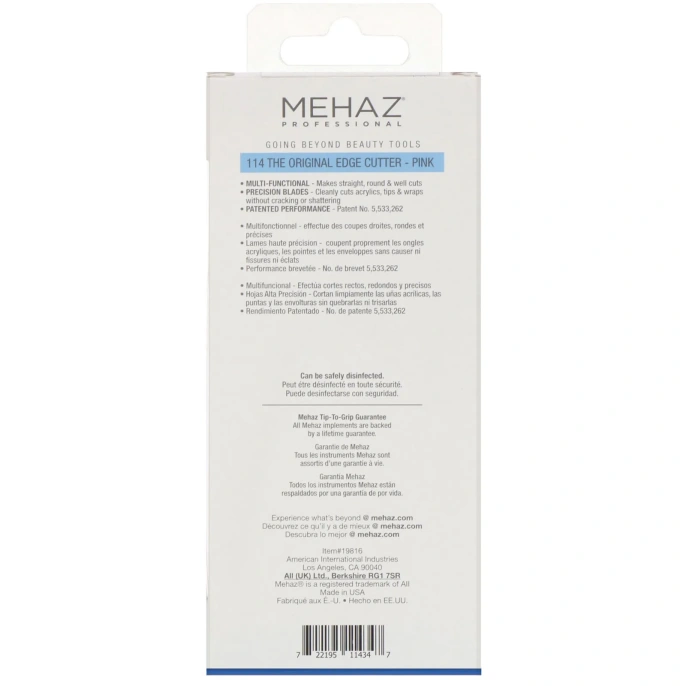Mehaz, The Original Edge, кусачки, розовые, 1 шт.