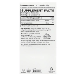 Terry Naturally, ПЭА для здоровой реакции на воспаление с серратиопептидазой, 60 капсул