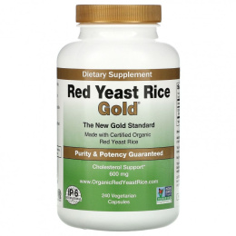 IP-6 International, Red Yeast Rice Gold, поддержка холестерина, 600 мг, 240 вегетарианских капсул