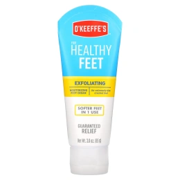 O'Keeffe's, Отшелушивающий увлажняющий крем для ног, для очень сухой кожи, треснутые ноги, 85 г (3 унции)