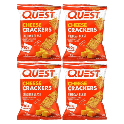 Quest Nutrition, Сырные крекеры, чеддер, 4 пакетика по 30 г (1,06 унции)