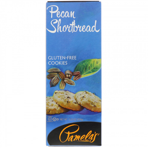 Pamela's Products, Gluten-Free Cookies, Pecan Shortbread, 7.25 oz (206 g)