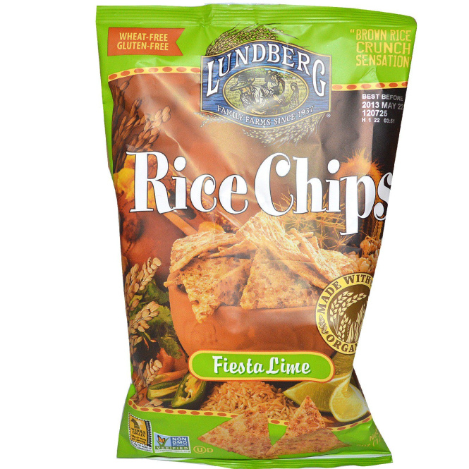 Lundberg, Рисовые чипсы, Фиеста лайм, 6 унций (170 г)