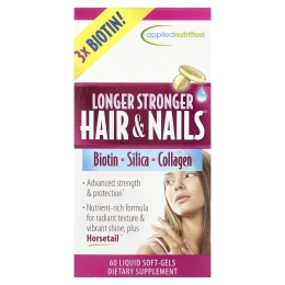 Applied Nutrition, Более длинные и сильные волосы и ногти, 60 жидких гелевых капсул