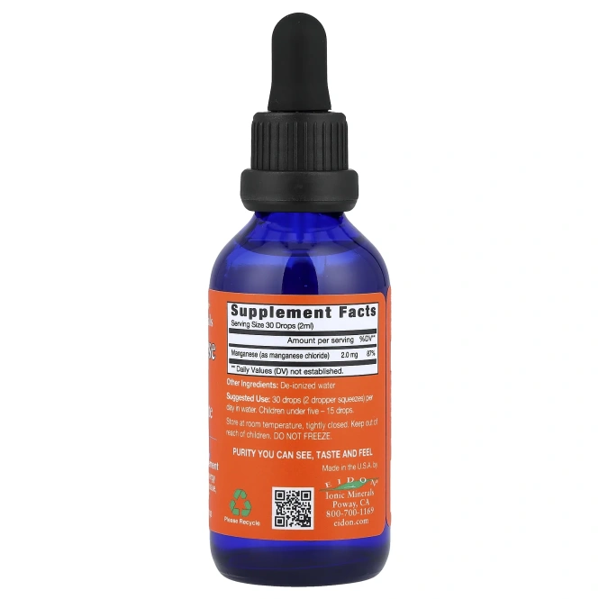 Eidon Ionic Minerals, жидкий концентрат марганца, 60 мл (2 унции)