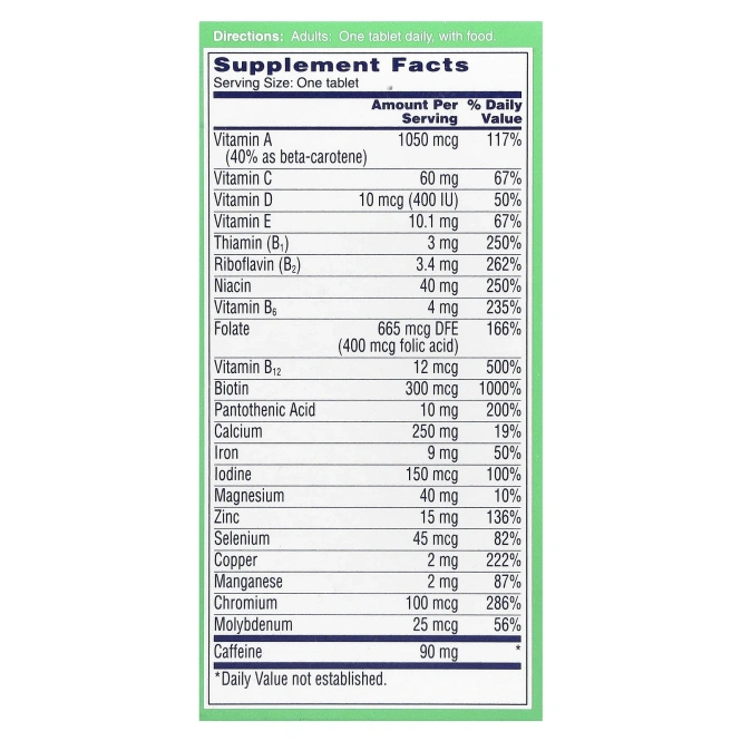 One-A-Day, Energy, мультивитаминная / мультиминеральная добавка, 50 таблеток