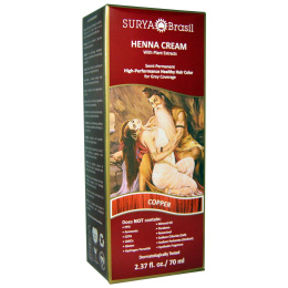 Surya Brasil, Henna Cream, Hair Coloring, Copper, 2.37 fl oz (70 ml)