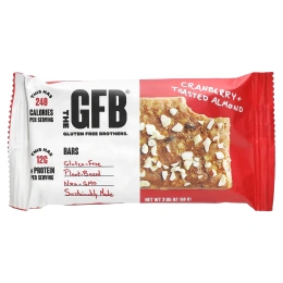 The GFB, Батончики без глютена, клюква + обжаренный миндаль, 12 батончиков, 58 г (2,05 унции)