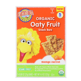 Earth's Best, Sesame Street, Organic Oaty Fruit, Snack Bars, Mango Carrot, 5 Bars, 0.88 oz (25 g) Each