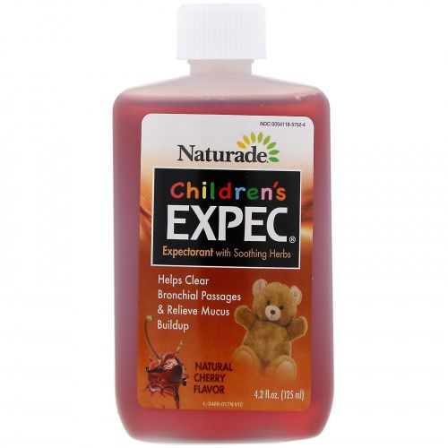 Naturade, Children's EXPEC, Expectorant with Soothing Herbs, Natural Cherry Flavor, 4.2 fl oz (125 ml)