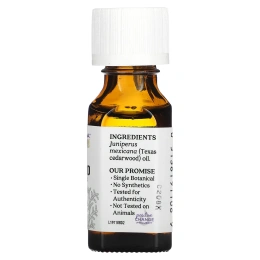 Aura Cacia, 100% чистое эфирное масло, Техасский кедр, 0,5 жидкой унции (15 мл)
