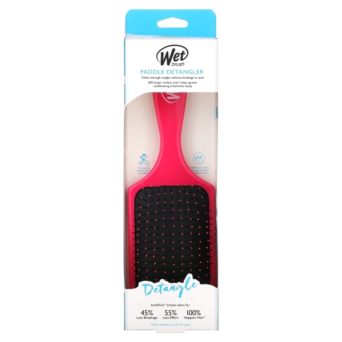 Wet Brush, Распутывающая расческа, розовая, 1 расческа