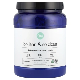 Ora, So Lean & So Clean, ежедневный суперпродукт из растительного белка, несладкий, 594 г (20,9 унции)